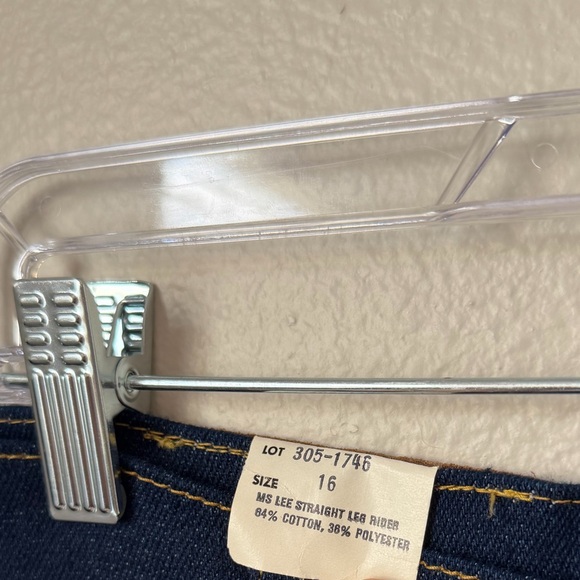 Vintage Ms Lee New Old Stock Comfort Stretch Straight Leg Jeans Women’s 16 NWT - Picture 5 of 5